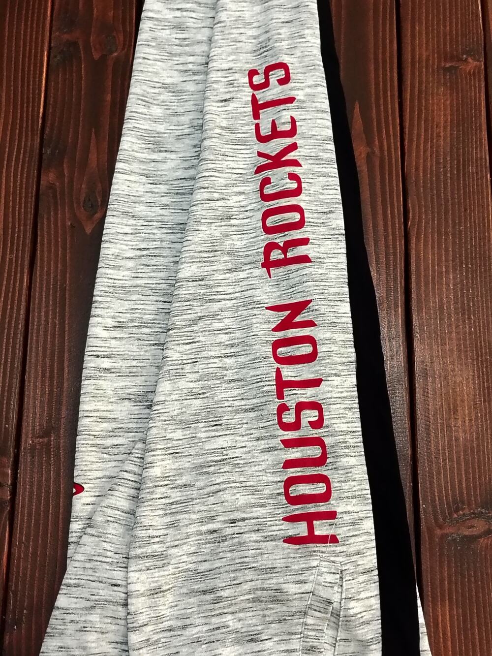 NWT Ultra Game NBA Houston Rockets Womens Joggers Pants Space Dye Gray XL